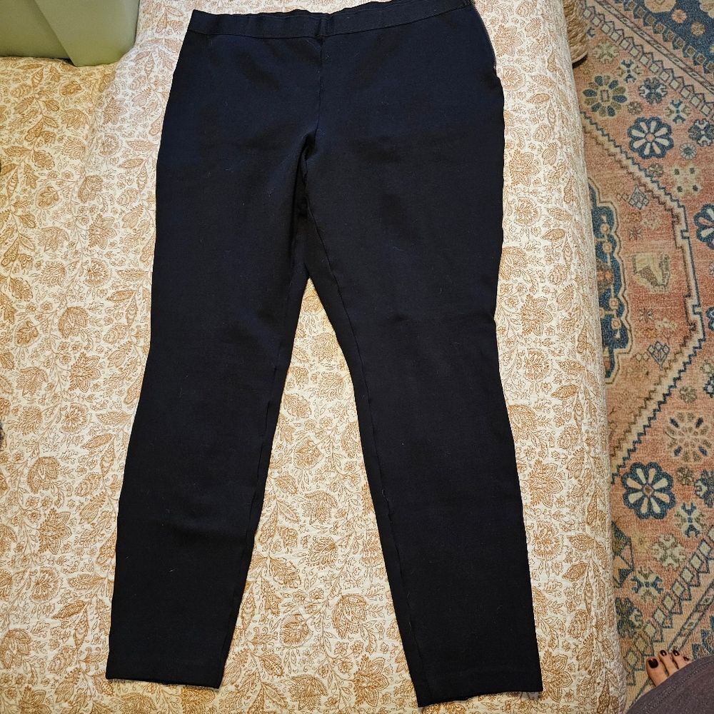 J. Crew Black Leggings with Zipper Detail